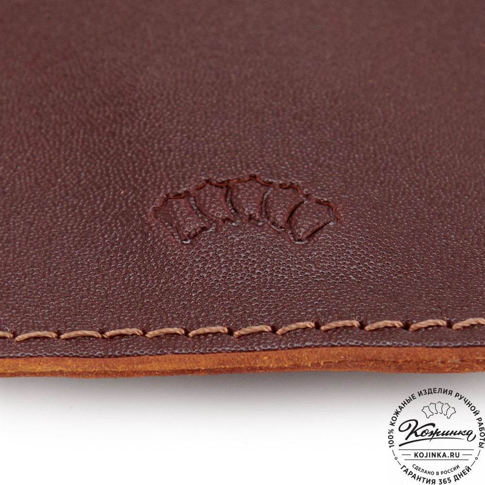 Кожаная ключница "Дерби" (бордово-коричневая)